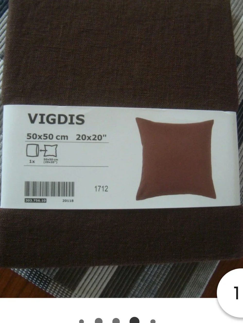 NEW Never Used IKEA BROWN RAMIE THROW PILLOW COVERS